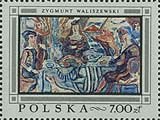(1968-052) Марка Польша "Второй гостевой обед" , III Θ